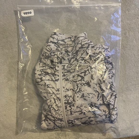 Columbia Sweater‎ Men Small White Camo Quarter Zip Pullover Sweatshirt Workout - Picture 8 of 8